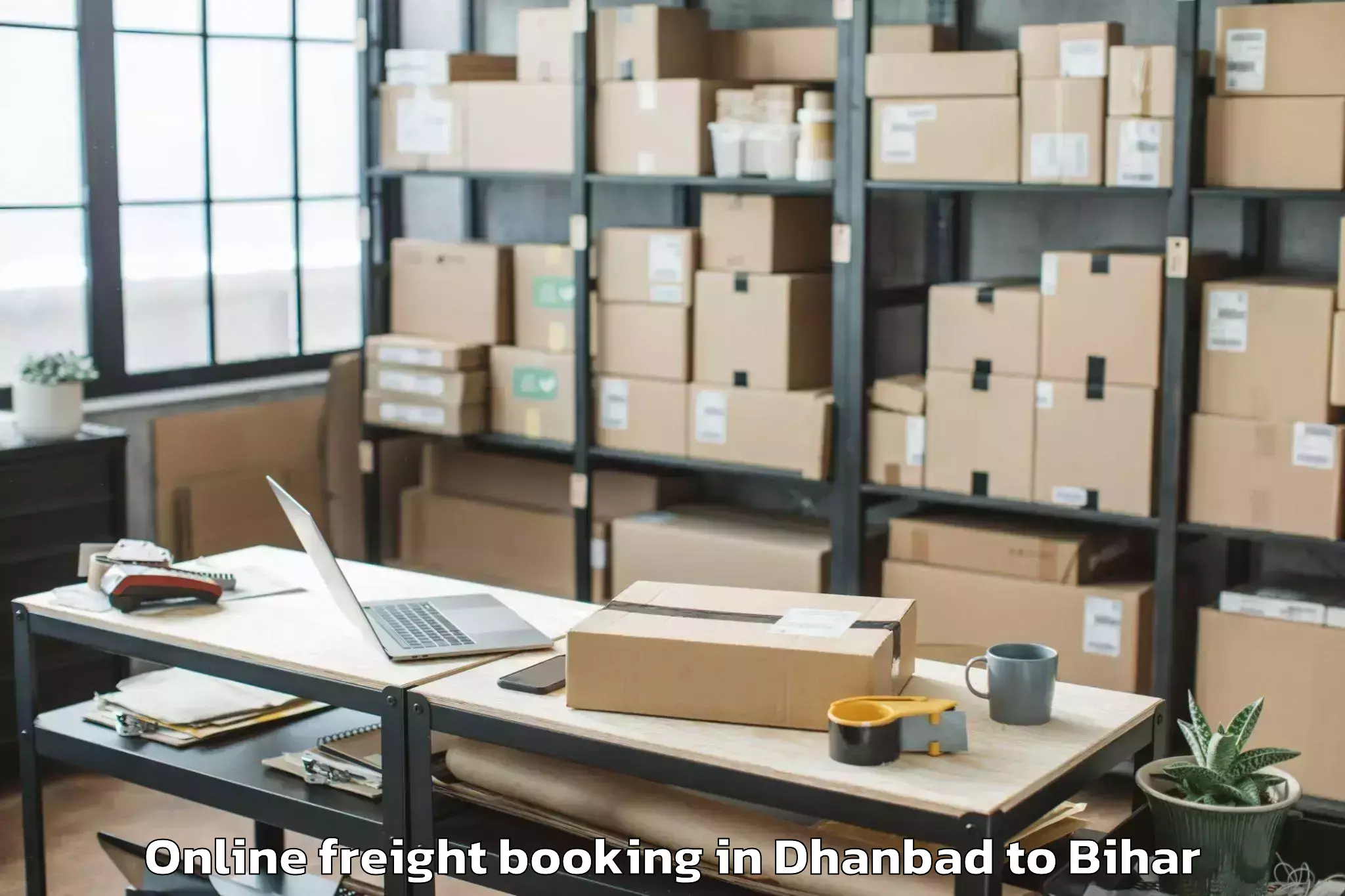 Efficient Dhanbad to Shambhuganj Online Freight Booking